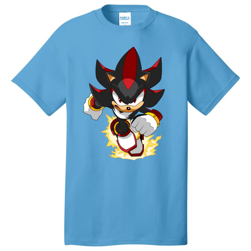 Black Super Hedgehog Running Forward Basic T-shirt by Ciarahriamirez | Artistshot