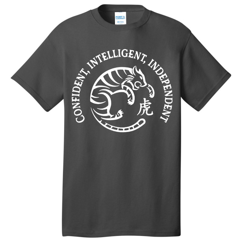 Confident Intelligent Independent Basic T-shirt by Bull Tees | Artistshot