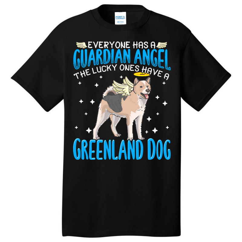 Greenland Dog T  Shirt Greenland Dog With Guardian Angel T  Shirt Basic T-shirt | Artistshot