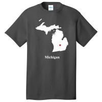 Michigan Love Map Basic T-shirt | Artistshot