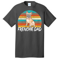 Frenchie Dad Gift T  Shirt Frenchie Dad Cool Retro Vintage French Bull Basic T-shirt | Artistshot