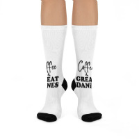 Great Dane Dad Coffee Funny Dog Top Tee Giant Dog  Crew Socks | Artistshot