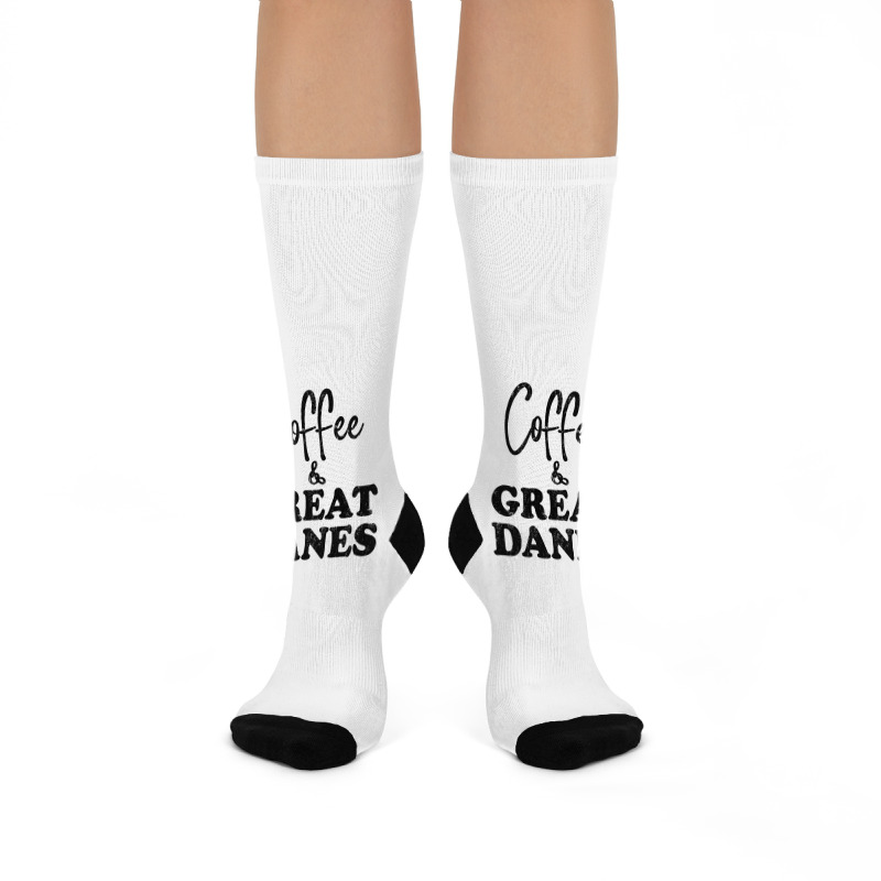 Great Dane Dad Coffee Funny Dog Top Tee Giant Dog  Crew Socks | Artistshot