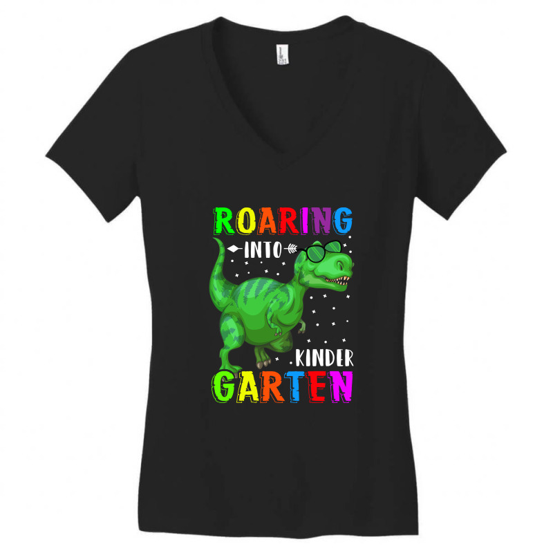 Roaring Into Kindergarten Women's V-Neck T-Shirt by hoseptrinty | Artistshot