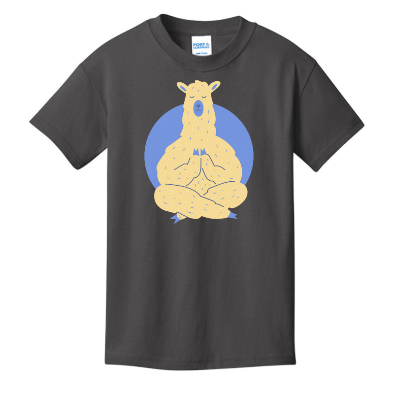 Llama Meditating T  Shirt Llama Meditating A Llama In A Yoga Pose Yoga Basic Youth T-shirt by alessandragutmann612 | Artistshot