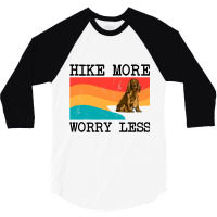 Hike More Worry Less Cocker Spaniel Graphic Hiking 3/4 Sleeve Shirt | Artistshot