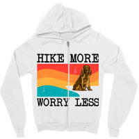 Hike More Worry Less Cocker Spaniel Graphic Hiking Zipper Hoodie | Artistshot