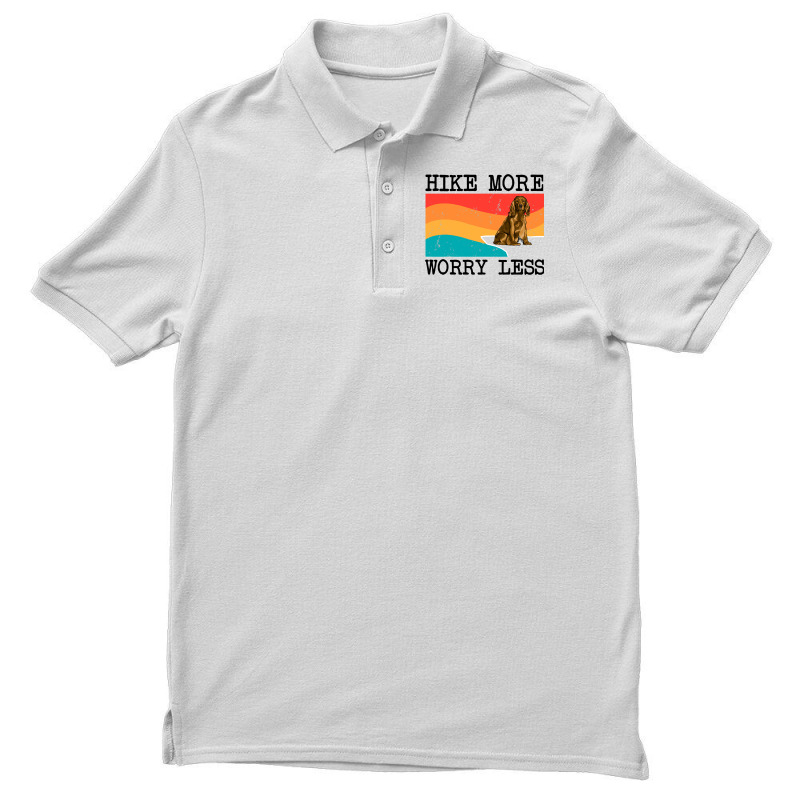 Hike More Worry Less Cocker Spaniel Graphic Hiking Men's Polo Shirt | Artistshot