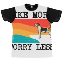 Hike More Worry Less English Foxhound Graphic Hiki Graphic T-shirt | Artistshot