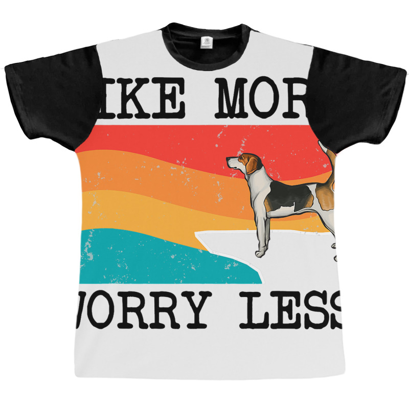 Hike More Worry Less English Foxhound Graphic Hiki Graphic T-shirt by NariahPringl | Artistshot