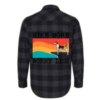 Hike More Worry Less English Foxhound Graphic Hiki Flannel Shirt | Artistshot