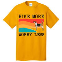 Hike More Worry Less English Foxhound Graphic Hiki Basic T-shirt | Artistshot