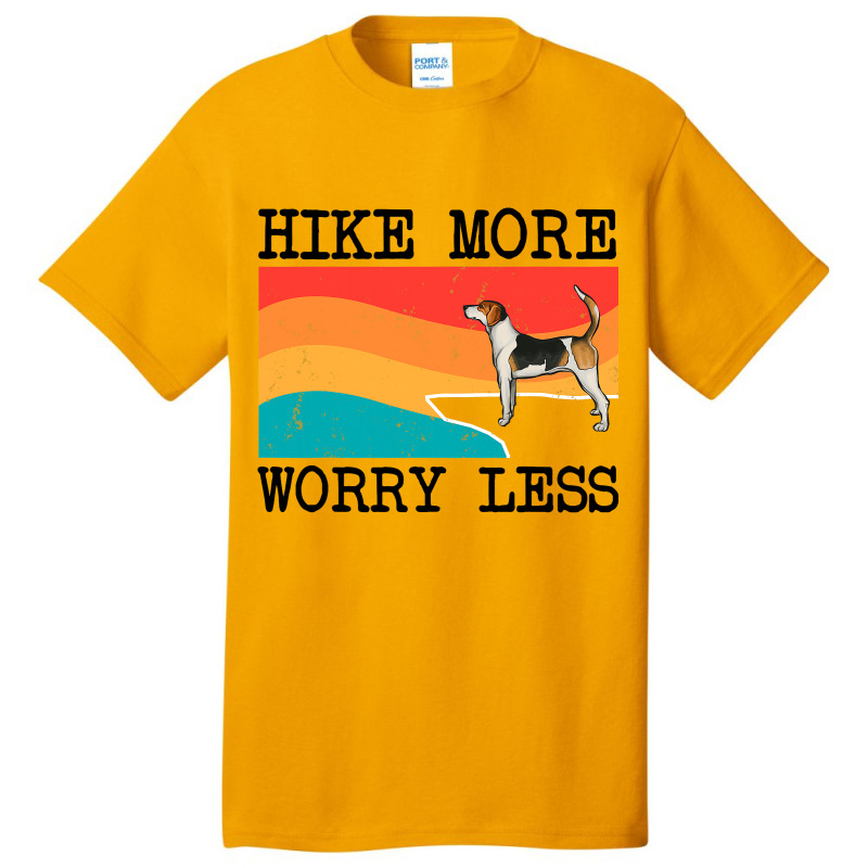 Hike More Worry Less English Foxhound Graphic Hiki Basic T-shirt by NariahPringl | Artistshot