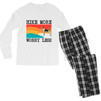 Hike More Worry Less English Foxhound Graphic Hiki Men's Long Sleeve Pajama Set | Artistshot