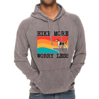 Hike More Worry Less English Foxhound Graphic Hiki Vintage Hoodie | Artistshot