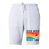 Hike More Worry Less English Foxhound Graphic Hiki Fleece Short | Artistshot