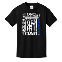 Proud Police Dad Shirt Support Police Daughter Sweatshirt Basic Youth T-shirt | Artistshot