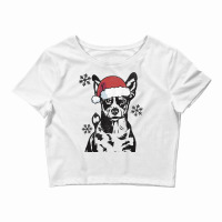 Funny Jack Russel Christmas Santa Hat Xmas Mom Dad Crop Top | Artistshot