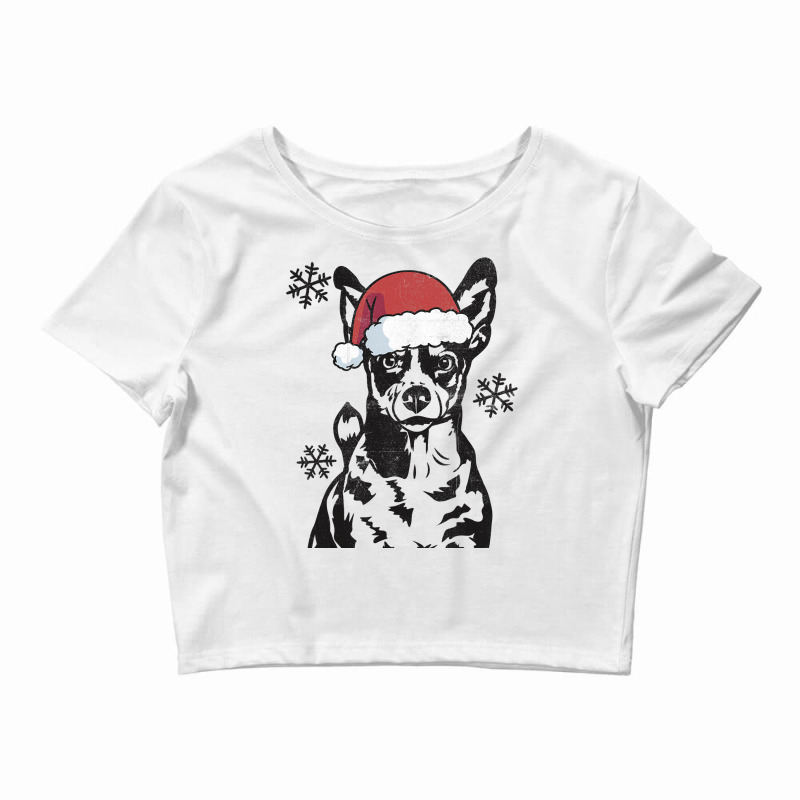 Funny Jack Russel Christmas Santa Hat Xmas Mom Dad Crop Top by KaleiaPeckham | Artistshot