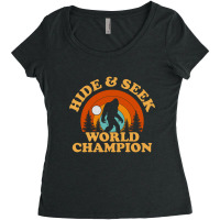 Bigfoot Hide And Seek Champion Women's Triblend Scoop T-shirt | Artistshot