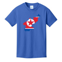 North Korea Map Flag Drawing Line Art Basic Youth T-shirt | Artistshot