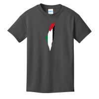 Palestina Map Flag Drawing Line Art Basic Youth T-shirt | Artistshot