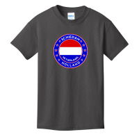 Amsterdam Flag Andquot Amstrdmandquot Circle 3 Black Bg 30997549 Basic Youth T-shirt | Artistshot