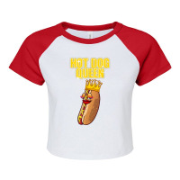 Funny Hot Dog For Women Girls Grilled Wiener Sausage Buns T Shirt Raglan Crop Top | Artistshot