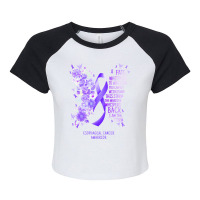 Esophageal Cancer T Shirtesophageal Cancer Warrior I Am The Storm Esop Raglan Crop Top | Artistshot