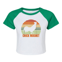 Funny Chicken Farmer Rooster Chick Magnet Backyard Chicken T Shirt Raglan Crop Top | Artistshot