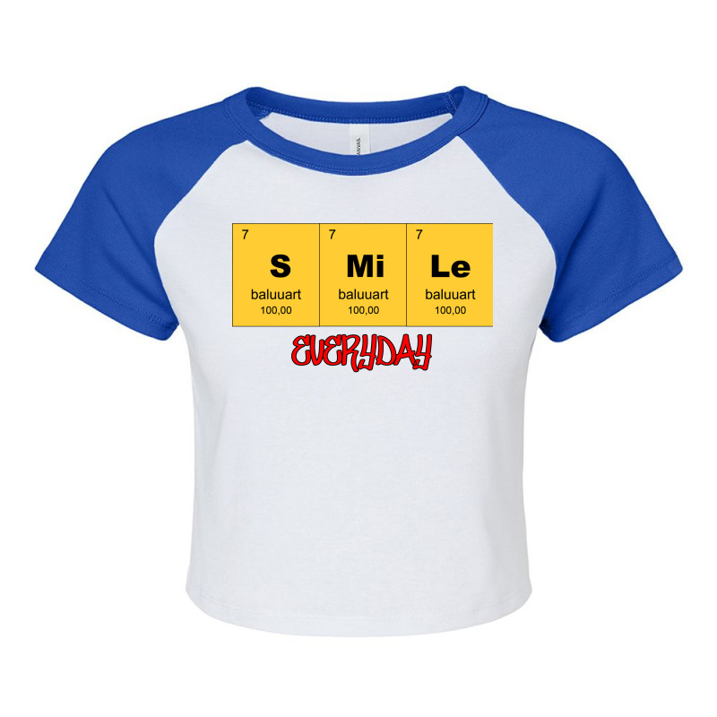 Smile Raglan Crop Top by BALUUART | Artistshot