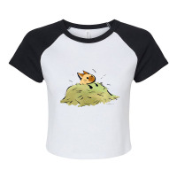 Monster Hunter Rise Palico Raglan Crop Top | Artistshot