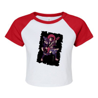 Samurai Bassist Raglan Crop Top | Artistshot