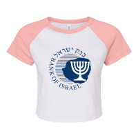 Bank Of Israel Seal Raglan Crop Top | Artistshot