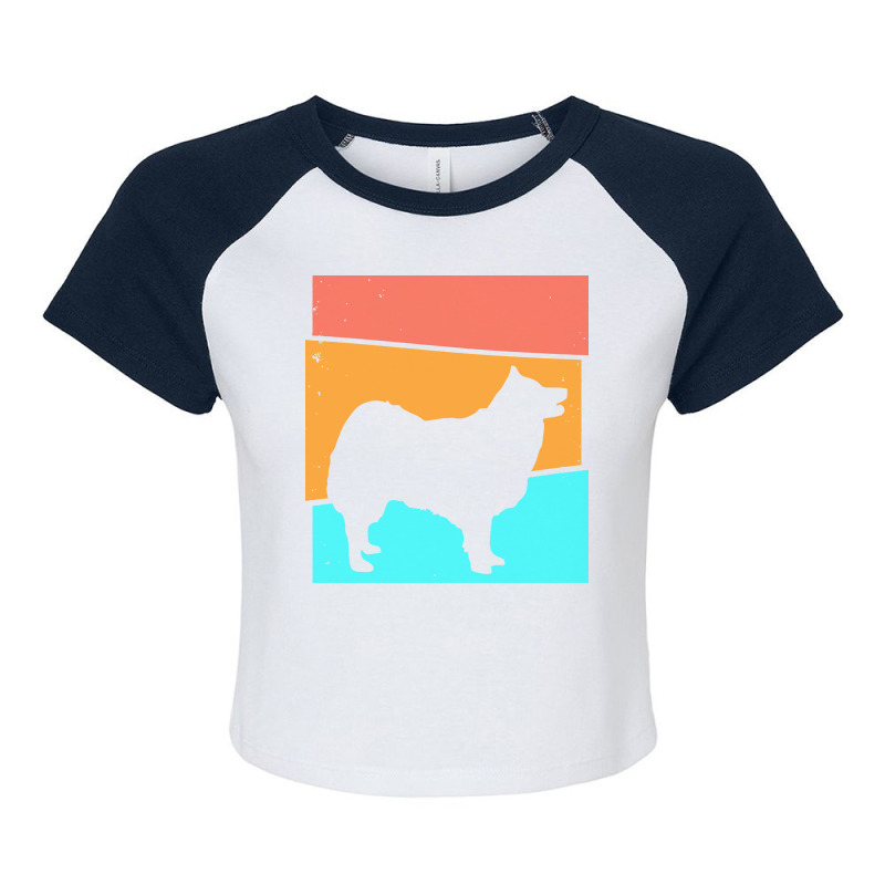 Icelandic T  Shirt Retro Dog Icelandic Sheepdog T  Shirt Raglan Crop Top by vivaciouslimb | Artistshot