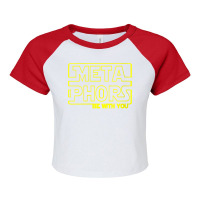 Womens Metaphors Be With You Funny English Teacher Shirts T Shirt V Ne Raglan Crop Top | Artistshot