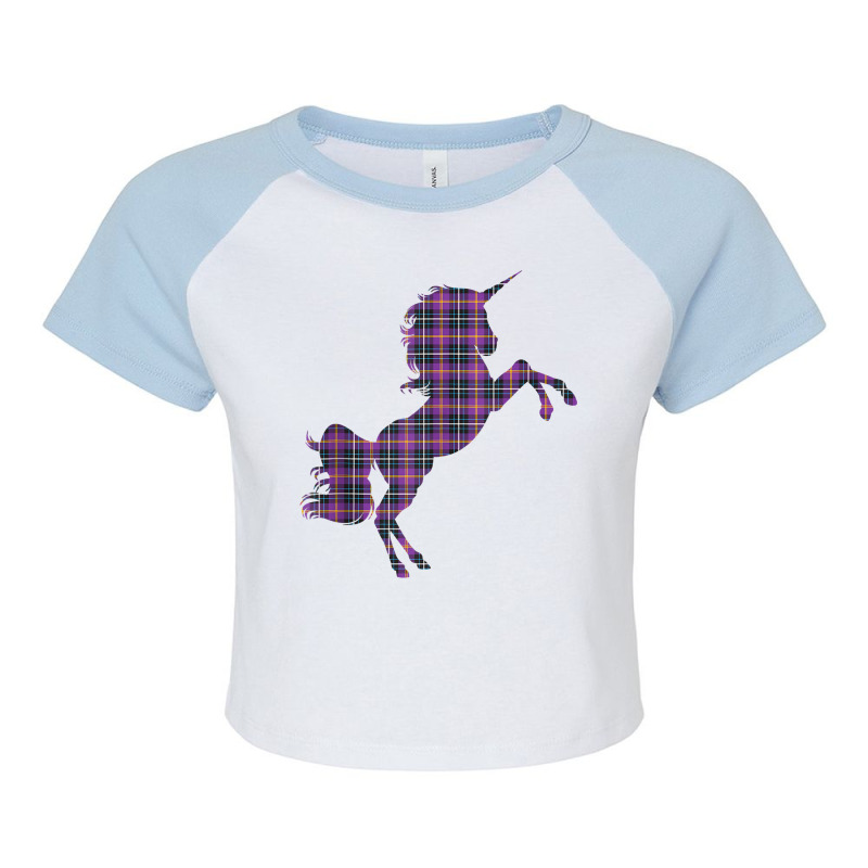 Scotsman Scotland Unicorn Plaid Tartan Day Scottish Unicorn Tank Top Raglan Crop Top by KretschmerBridge | Artistshot