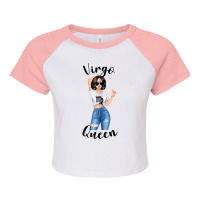 Womens Virgo Queen Mom Zodiac Astrology Birthday Symbol Sign T Shirt Raglan Crop Top | Artistshot