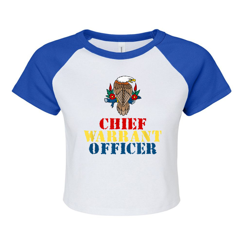 Chief Warrant Officer Color Eagle T Shirt Raglan Crop Top by Sand King | Artistshot