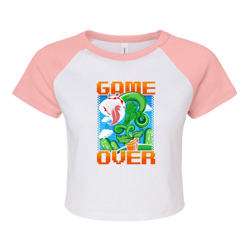 Game Over Raglan Crop Top by selmaee | Artistshot