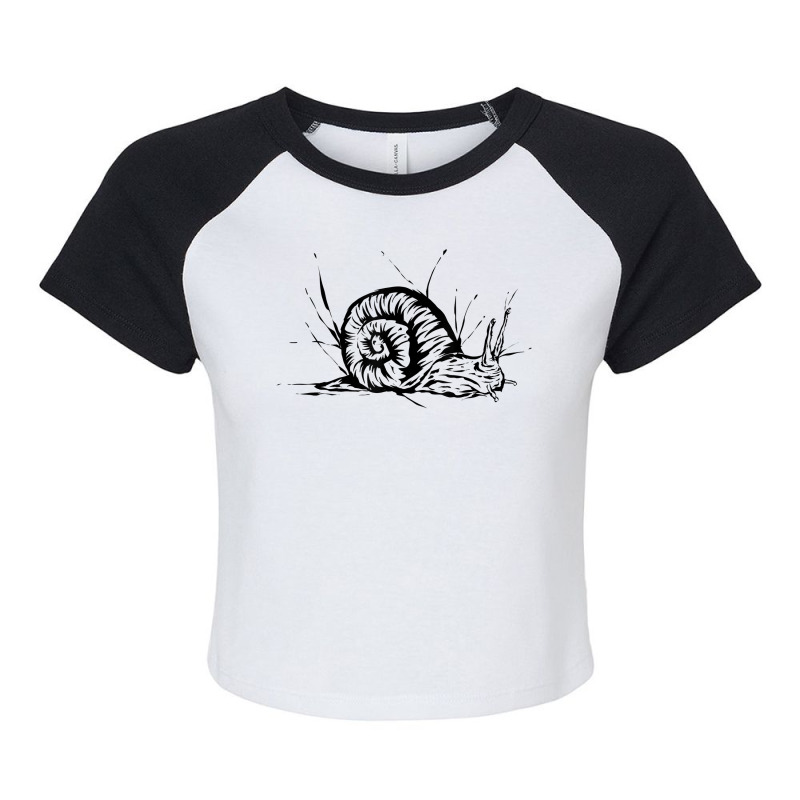 Snail Wild Nature Garden Outdoor Slow Running Hiking T Shirt Raglan Crop Top by Smykowskicalob1991 | Artistshot