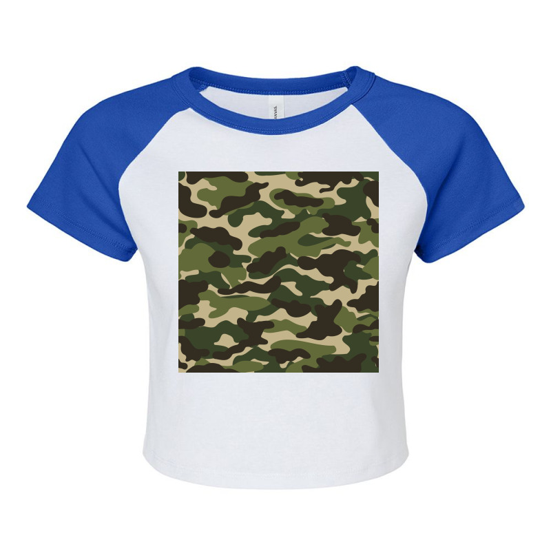 Camo Pattern 1 Raglan Crop Top by AffandAhm | Artistshot