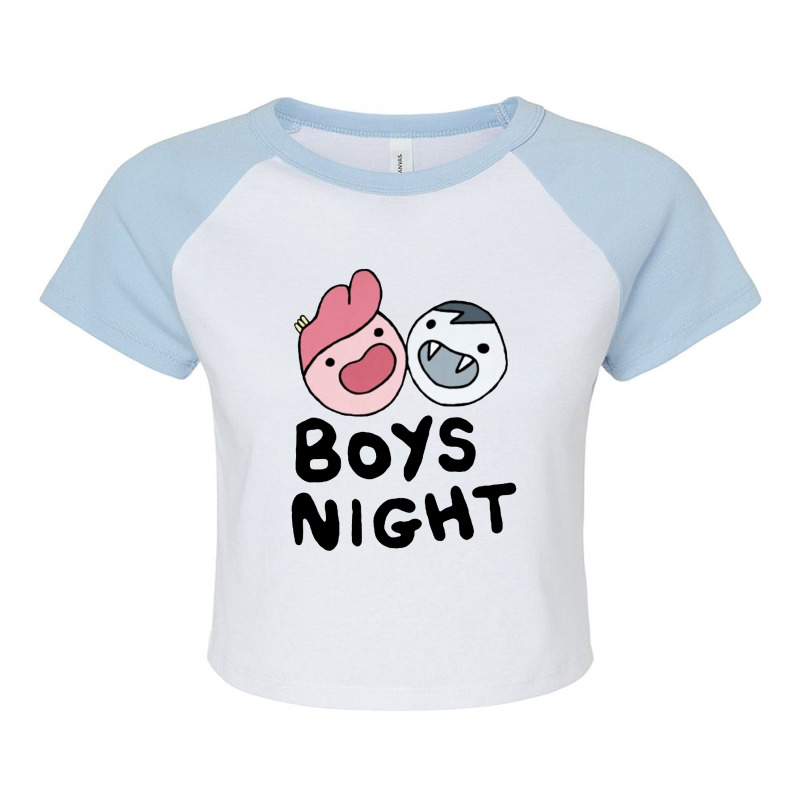 Boys Night Raglan Crop Top by Syeikh | Artistshot