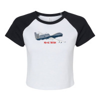 Military Aircraft Mq 4c Triton Raptor Pilot Gifts T Shirt Raglan Crop Top | Artistshot