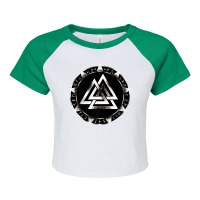 Valknut, Wotan Knot , Odin, Viking Sign T Shirt Raglan Crop Top | Artistshot