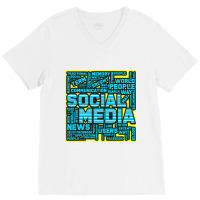 Funny Social Media Influencer Blogger Gift V-neck Tee | Artistshot