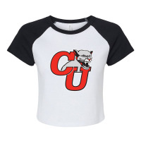 The Clark Cougars #ee2e24 Raglan Crop Top | Artistshot