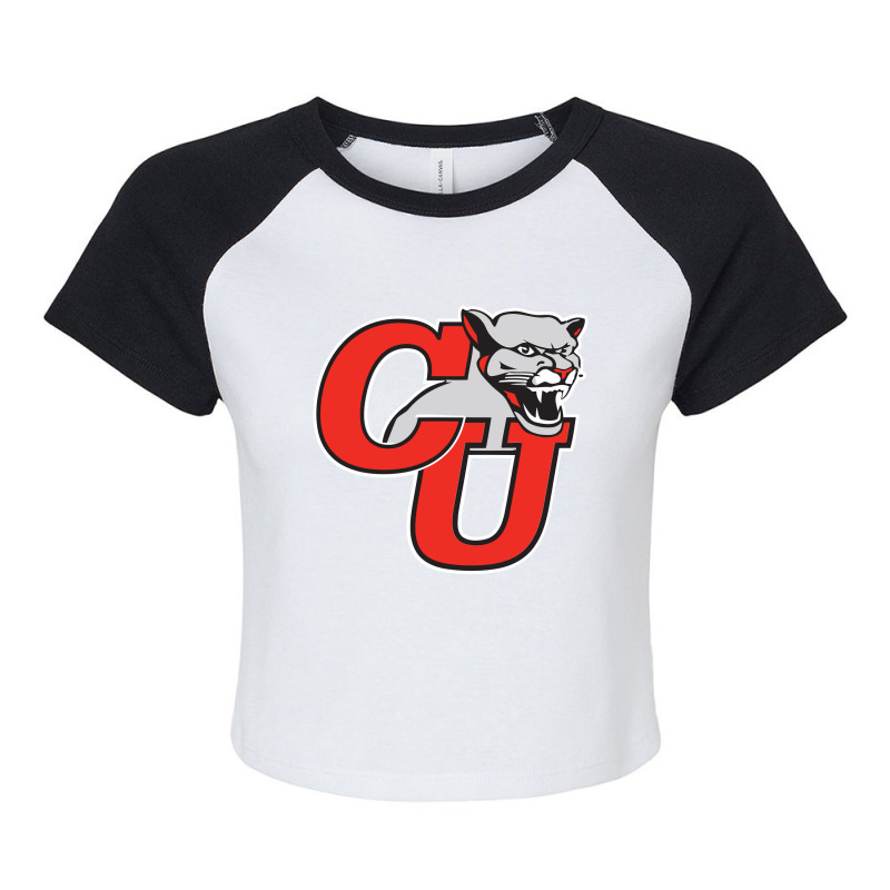 The Clark Cougars #ee2e24 Raglan Crop Top by boston34 | Artistshot