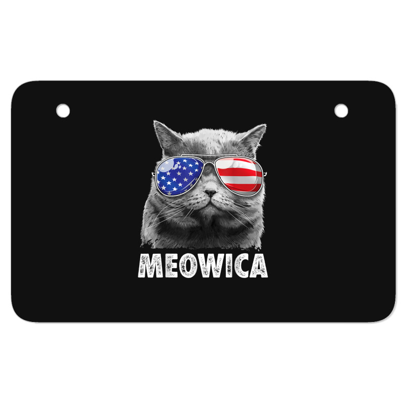 Cat 4th Of July Mug Meowica Merica Men Usa American Flag Atv License Plate | Artistshot