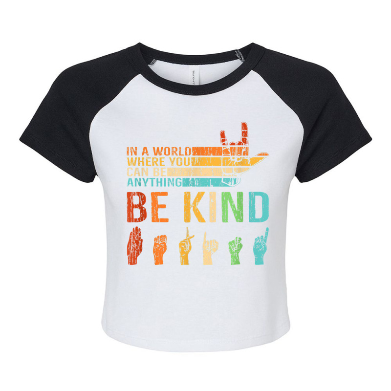 Be Kind Plus Size Graphic Raglan Crop Top by 1 T-shirts | Artistshot